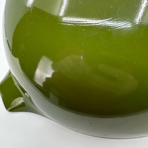 Vintage Pyrex 444 Cinderella Mixing Bowl Bakeware Kitchenware Verde Olive Green - Picture 9 of 10
